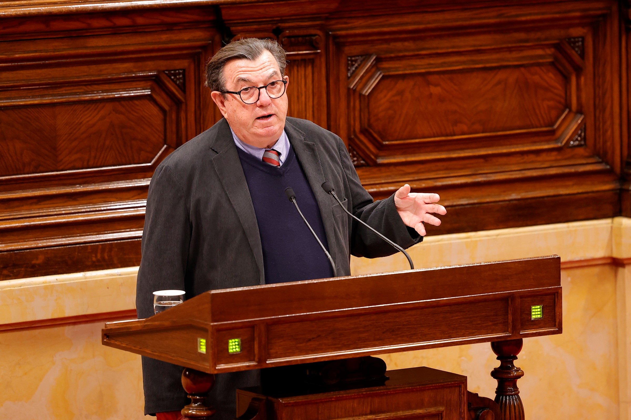 Miquel Salazar, al faristol del Parlament.