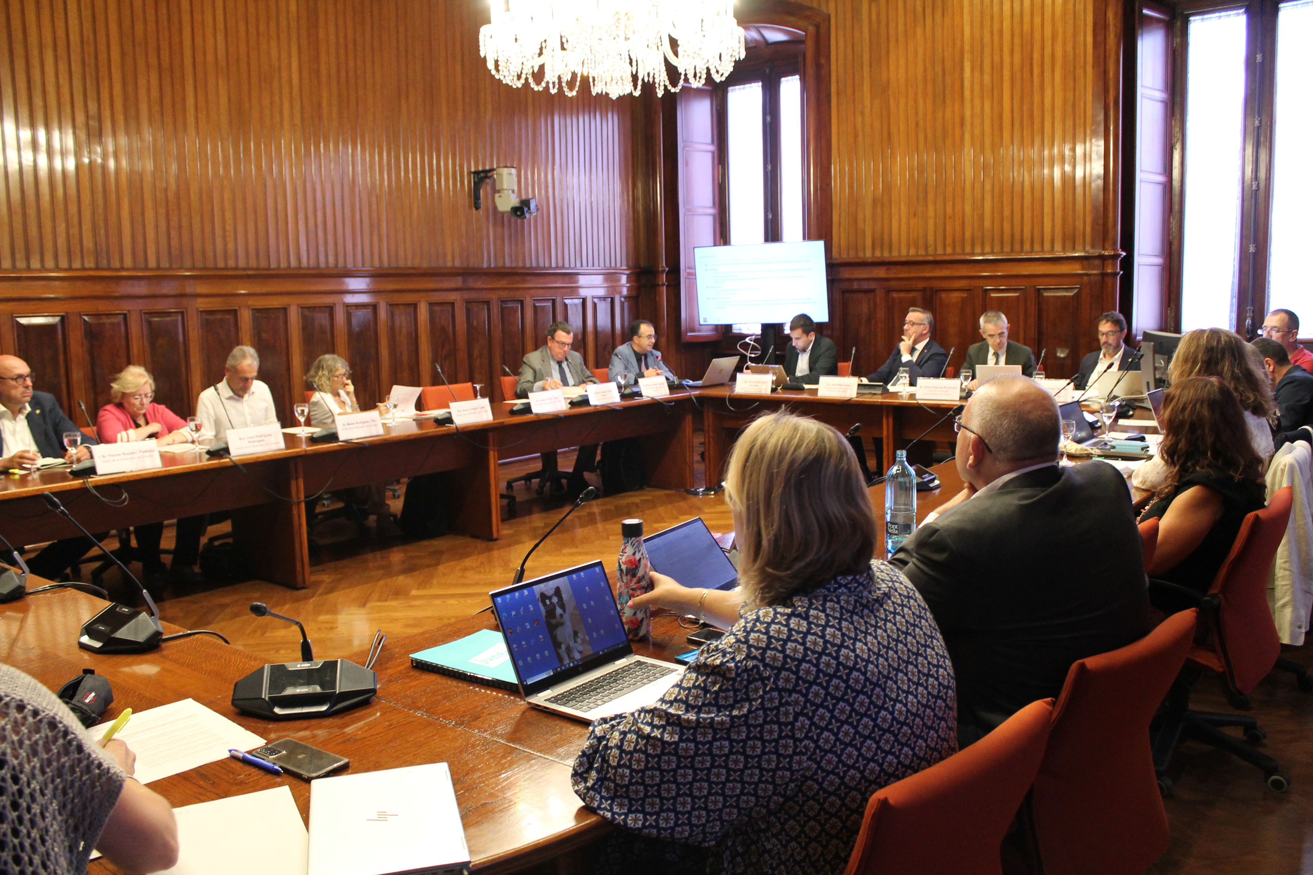 Imatge de la Comissió de la Sindicatura, en la sessió del 14 de setembre.