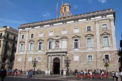 Façana del Palau de la Generalitat, a la plaça Sant Jaume.