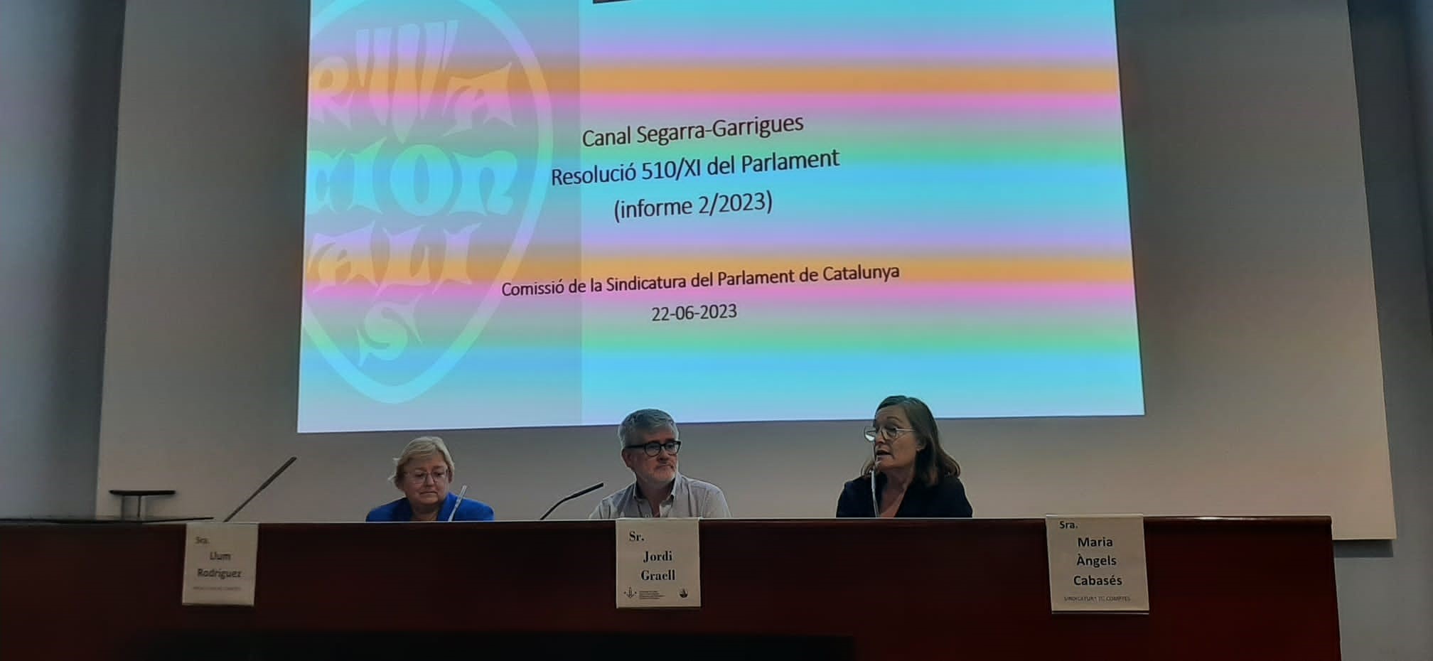 Acte de presentació de l'informe sobre el Canal Segarra-Garrigues