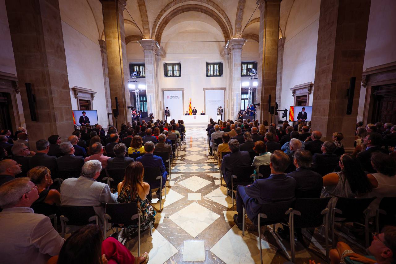 Imatge del saló de Sant Jordi, al Palau de la Generalitat.