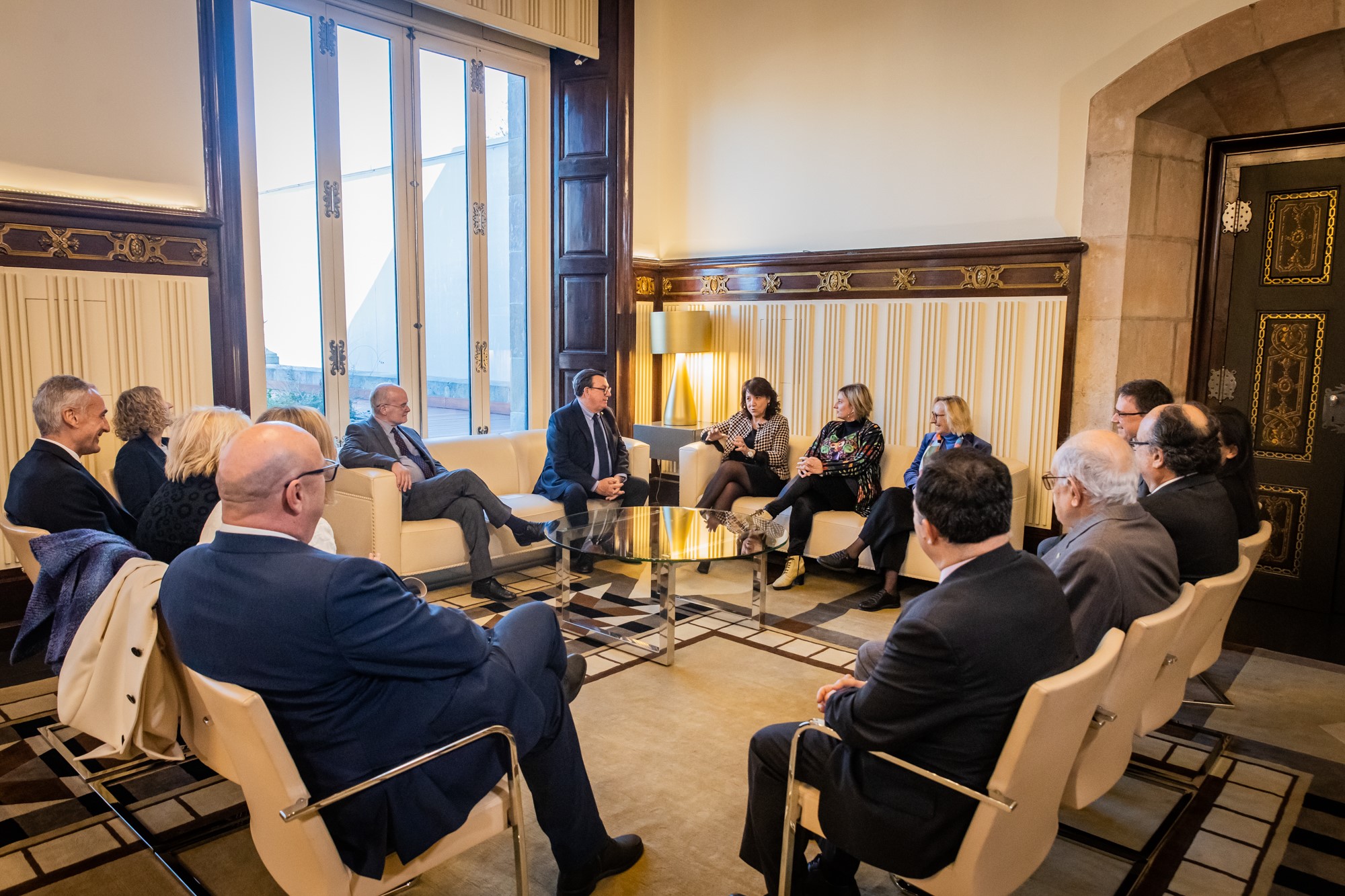 Audiència dels membres del Ple de la Sindicatura amb la presidenta i les vicepresidentes del Parlament.