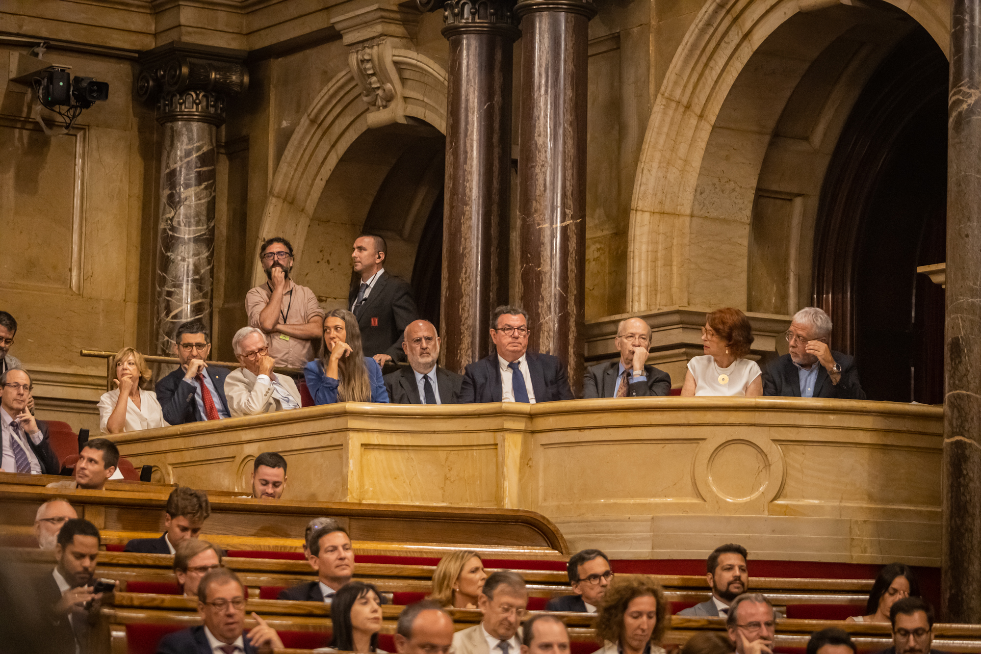 Miquel Salazar, a la llotja de convidats. al Palau del Parlament.