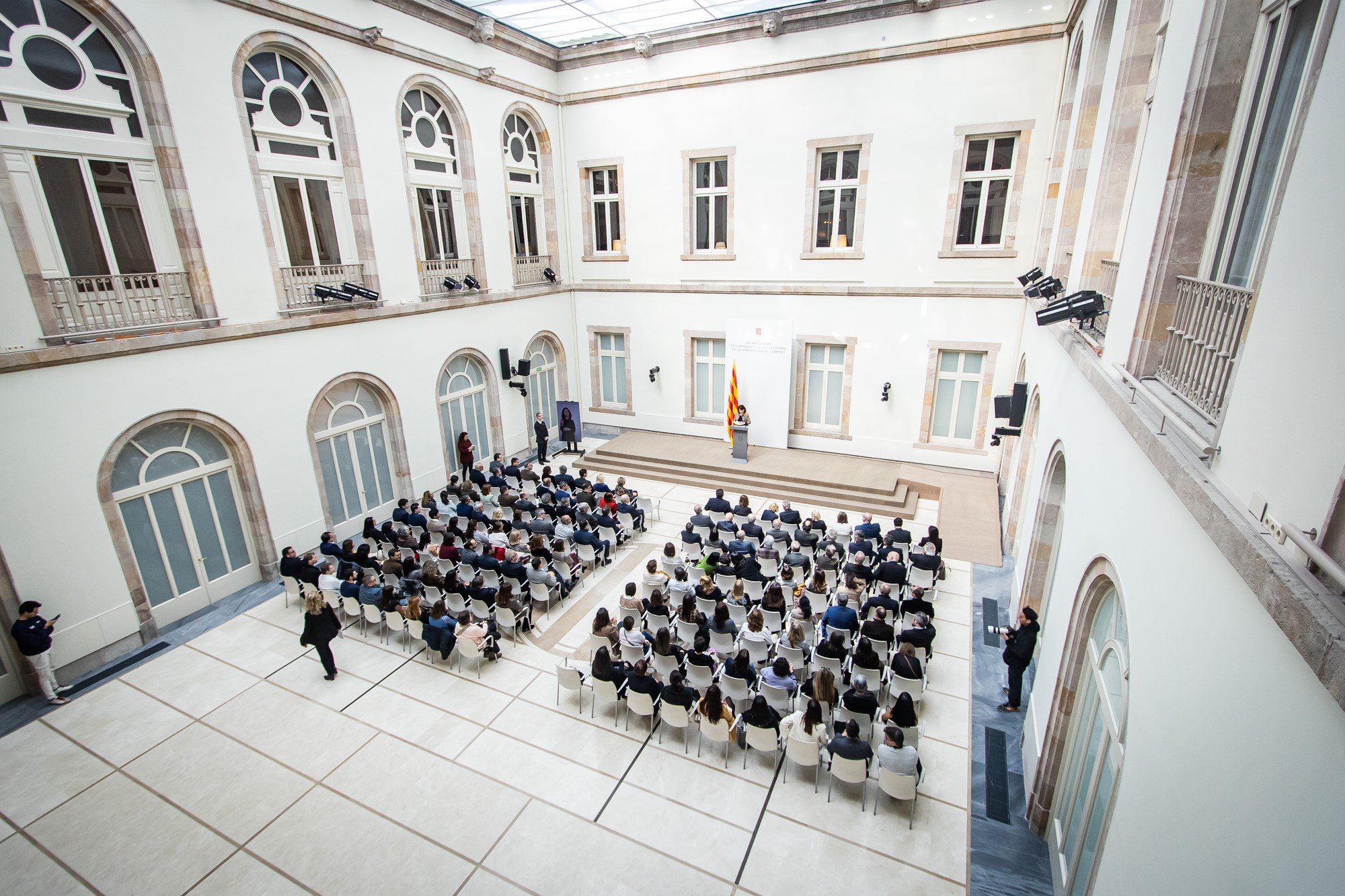 Vista aèria de l'acte.