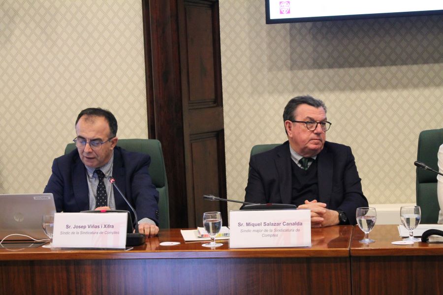 El síndic Josep Viñas, presentant un informe davant la Comissió.