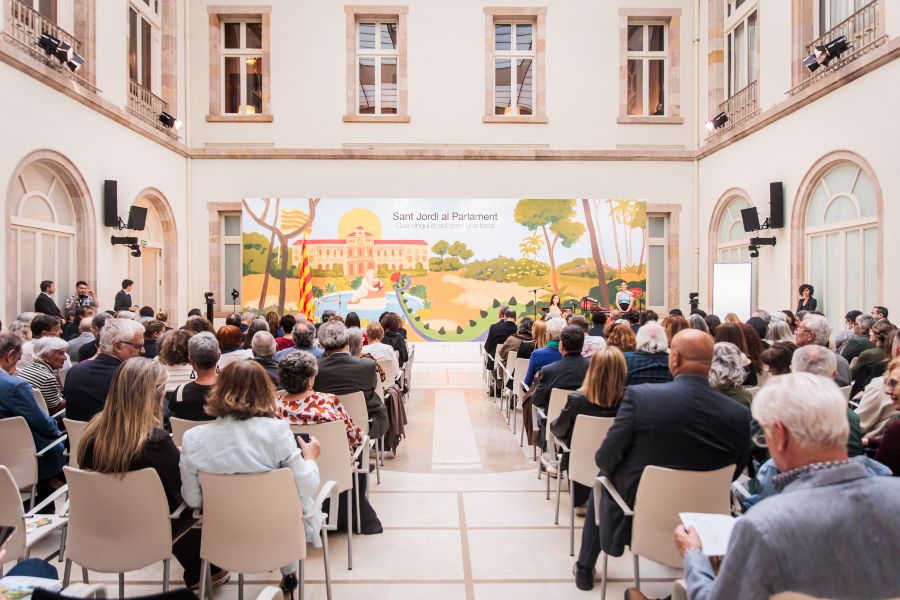 L'Auditori del Parlament, durant la celebració de l'acte institucional de Sant Jordi 2026.