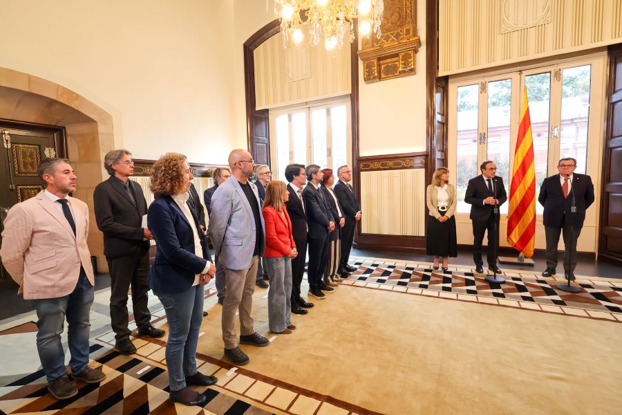 Membres de la Comissió de la Sindicatura de Comptes, a l'acte d'homenatge a Salazar.